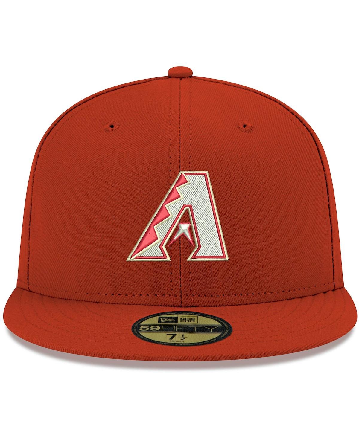 Shop New Era Men's  Red Arizona Diamondbacks Logo White 59fifty Fitted Hat