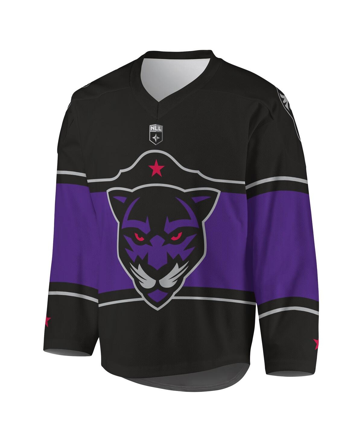 Men'sand Purple Panther City Lacrosse Club Replica Jersey - Black, Purple