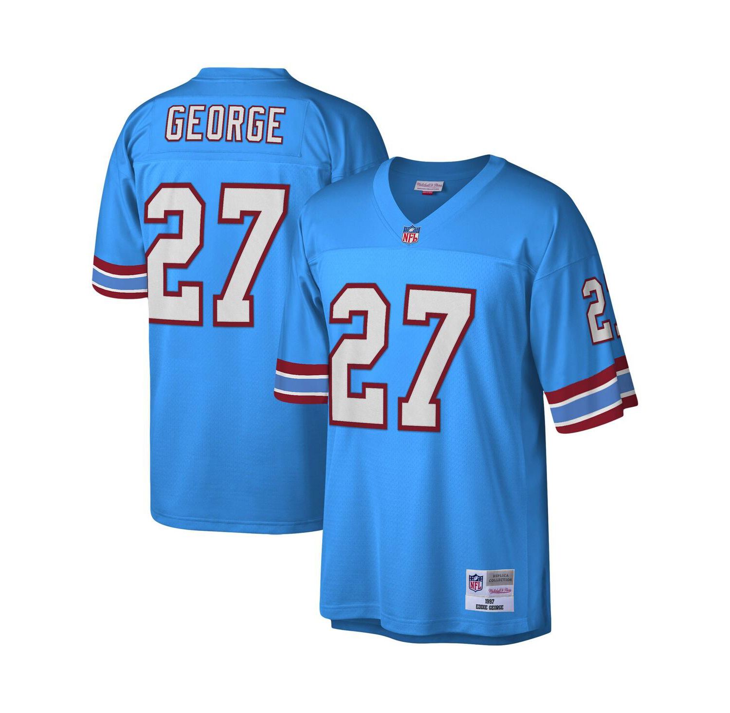 Men's Eddie George Light Blue Houston Oilers Legacy Replica Jersey