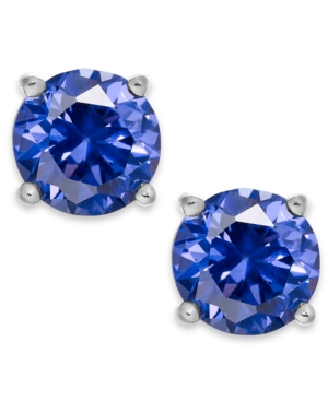 image of Giani Bernini Periwinkle Cubic Zirconia Stud Earrings in Sterling Silver (2 ct. t.w.)