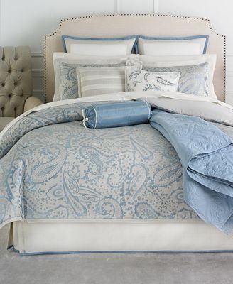Martha Stewart Bedding Trousseau Leaf Ivory Embroidered Full Queen