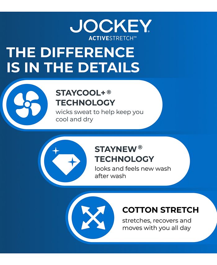 Jockey Active Stretch 4 Pack Briefs