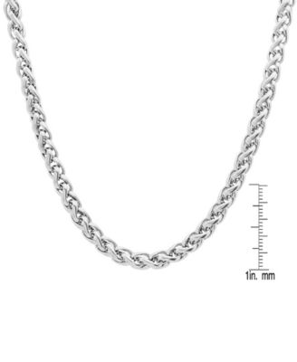 Men's Stainless Steel Wheat Chain Necklace