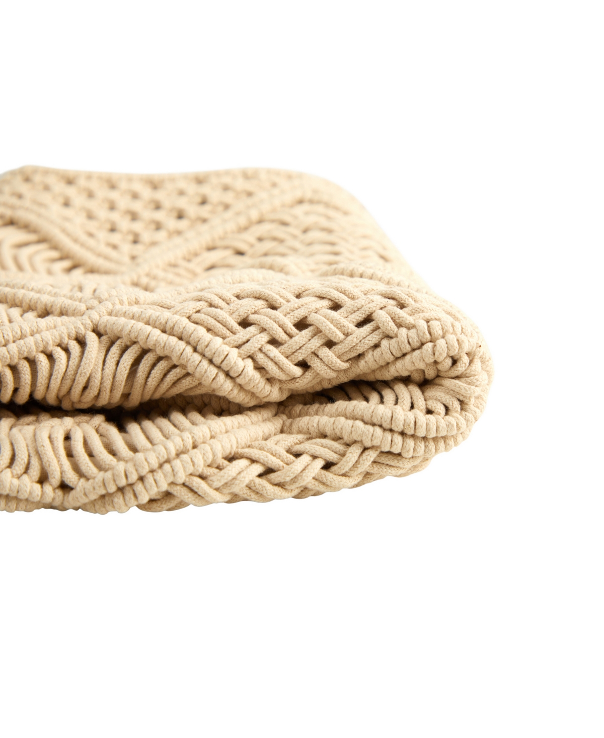Boho Cross Woven Macrame Decorative Pillow Cover,