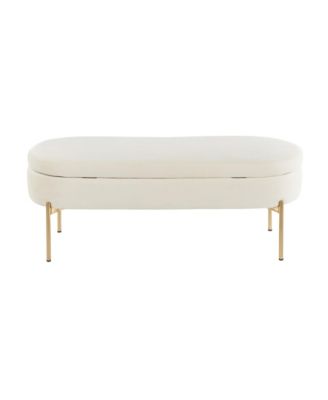 Chloe Contemporary Glam Storage Bench