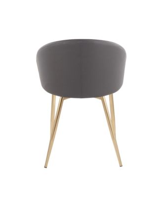 Claire Contemporary Glam Chair Leather