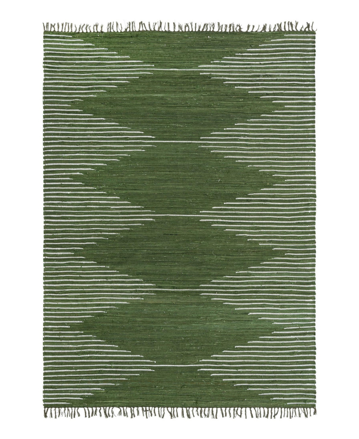 Bayshore Home Balance Cotton Bac01 8' X 11' Area Rug In Green