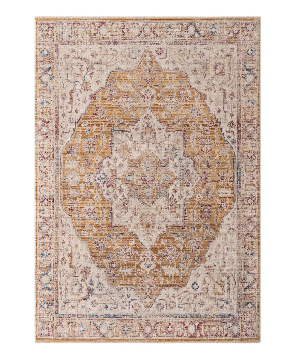 Bayshore Home Closeout!  High-low Pile Iyer Iye08 6' X 8'9" Area Rug In Yellow