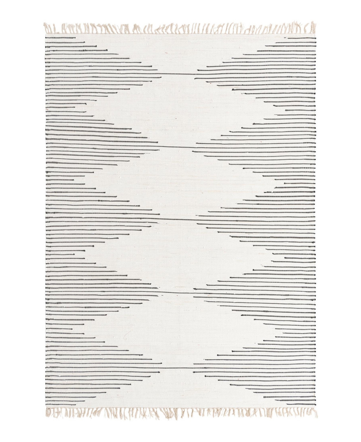 Bayshore Home Balance Cotton Bac01 8' X 11' Area Rug In White