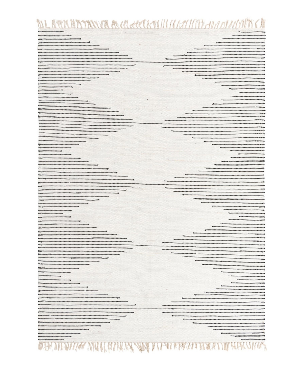 Bayshore Home Balance Cotton BAC01 8' x 11' Area Rug - White