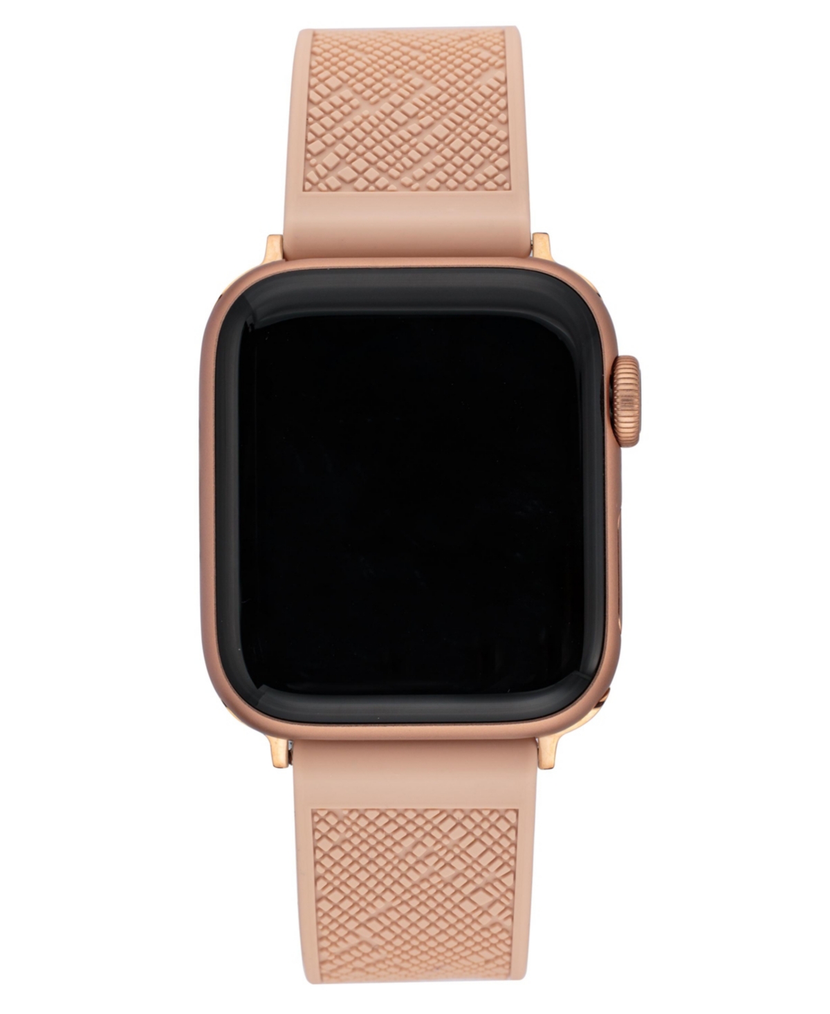 Shop Anne Klein Women's Blush Textured Silicone Band Compatible With 42/44/45/ultra/ultra 2 Apple Watch