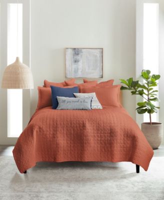 Mills Waffle Textured 3-Piece Quilt Set, King/California King
