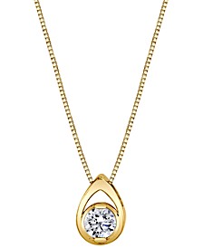 Diamond Solitaire 18" Pendant Necklace (1/5 ct. t.w.) in 14k Gold