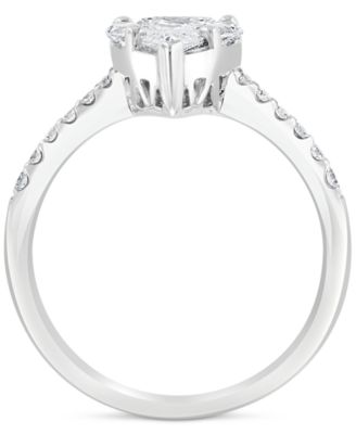 EFFY&reg; Diamond Pear Shaped Cluster Engagement Ring (1-1/5 ct. t.w.) in 14k White Gold