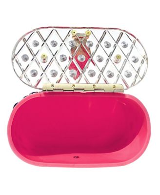 Women's Angel Rainbow Acrylic Box Clutch Bag