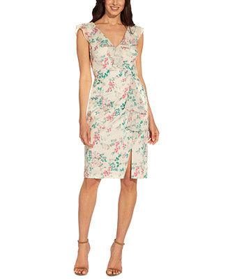 Adrianna Papell Women's Ruffled Floral Dress - Macy's