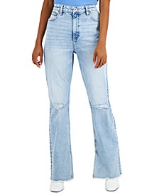 Women's High-Rise Distressed Slim Flared Jeans, Created for Macy's