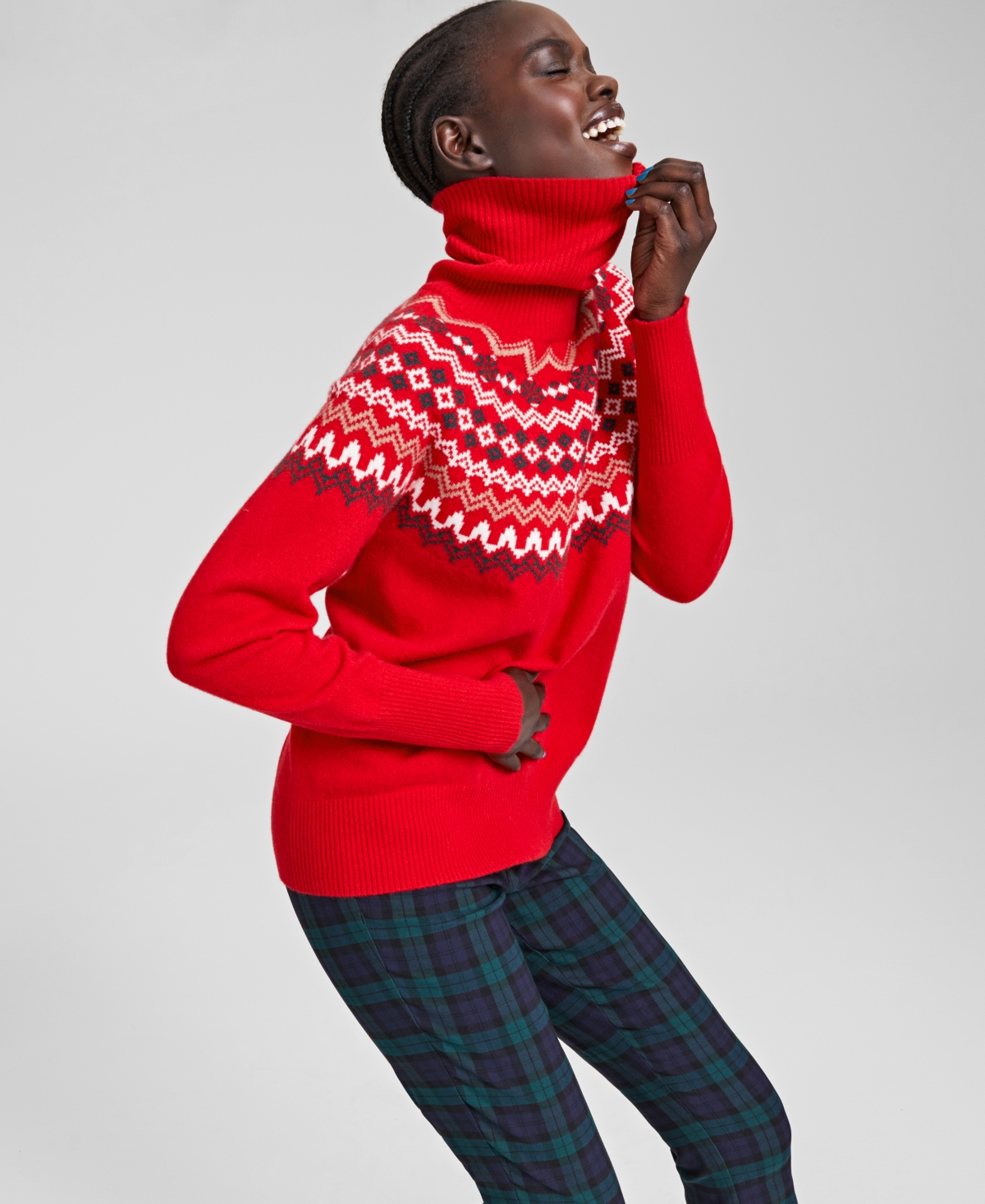 Charter Club Women's 100% Cashmere Fair Isle Sweater, Created for Macy's