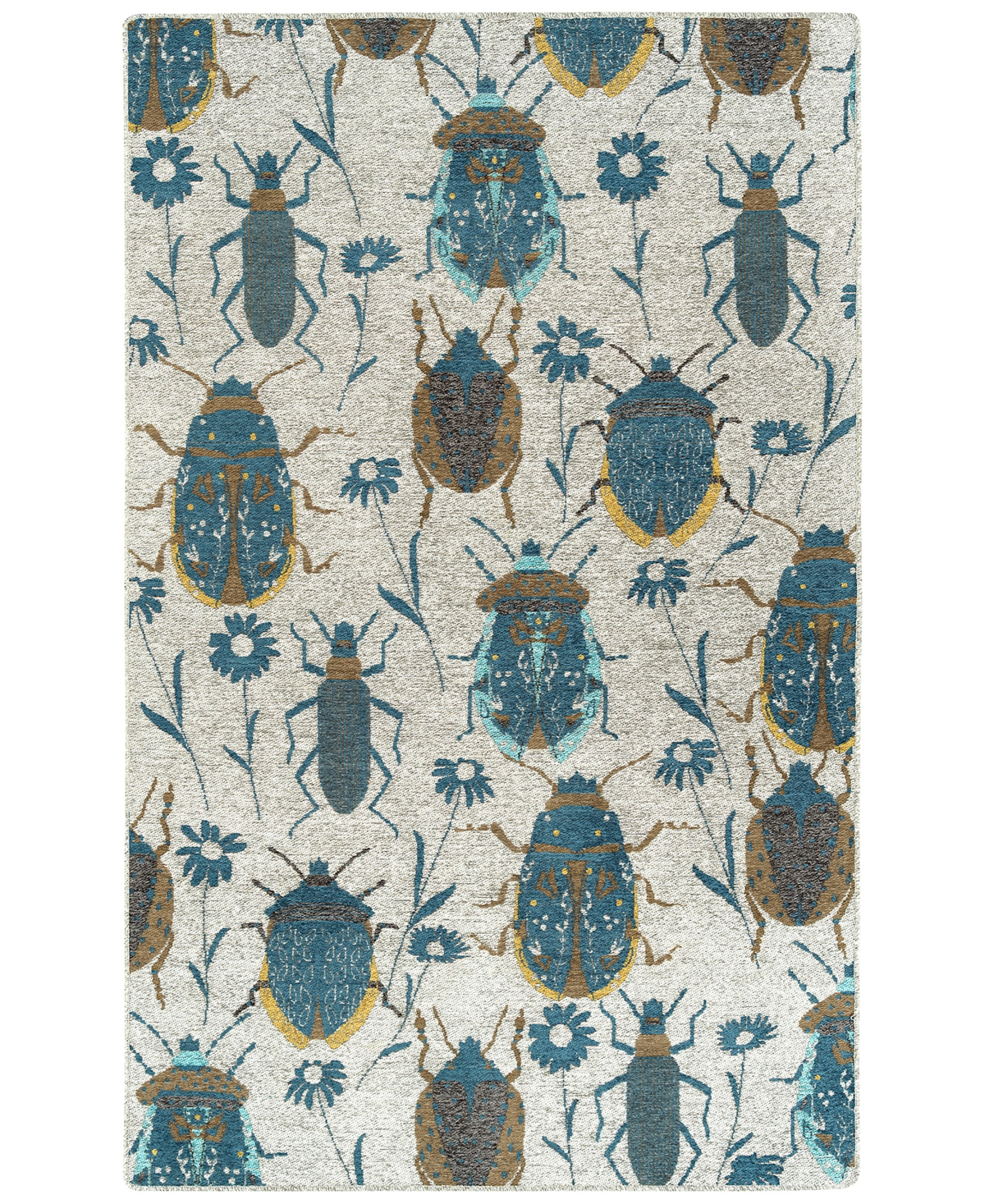 Hilary Farr Critter Comforts Hcc03-78 3' X 5' Area Rug In Blue