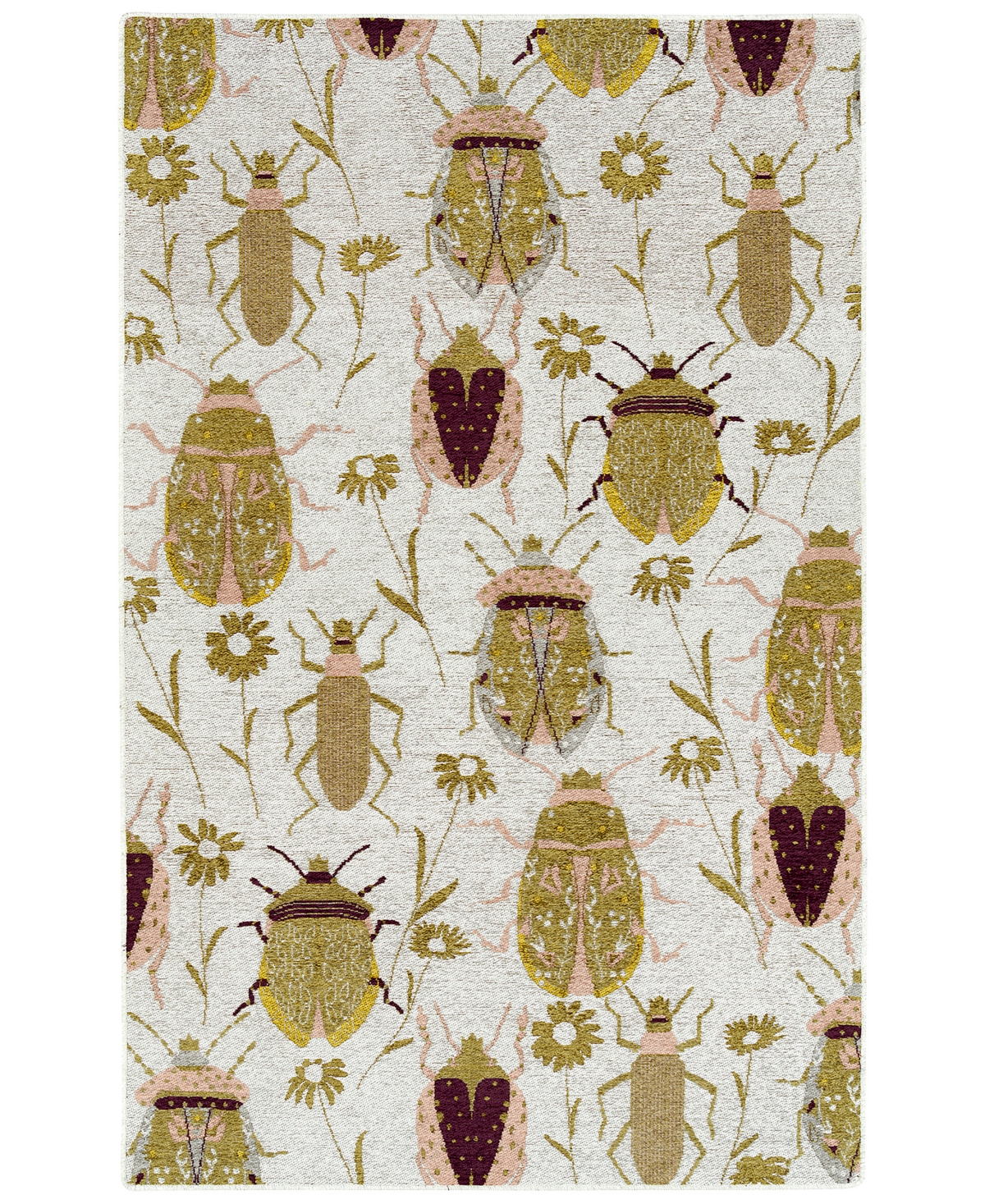 Hilary Farr Critter Comforts Hcc03-78 3' X 5' Area Rug In Gold-tone