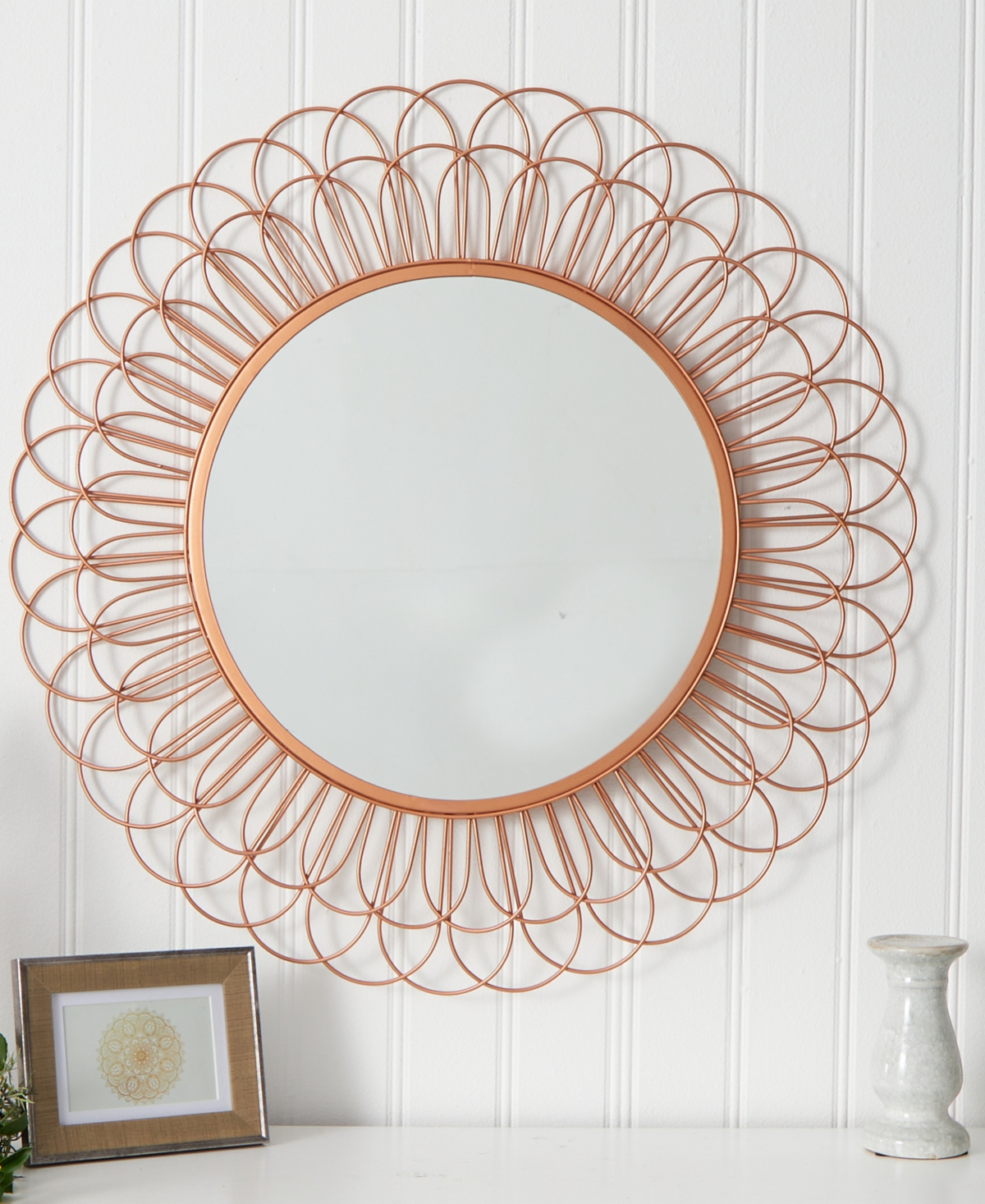Scalloped Mirror Wall Decor,