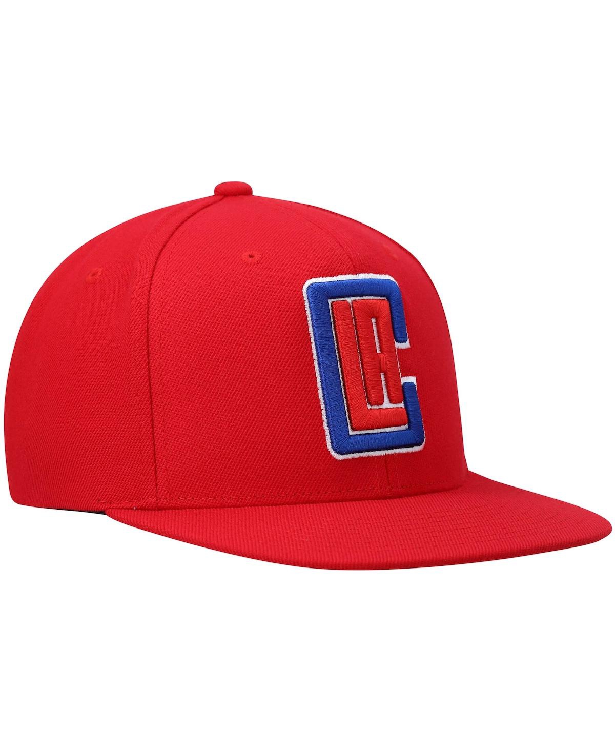 Shop Mitchell & Ness Men's  Red La Clippers Ground 2.0 Snapback Hat
