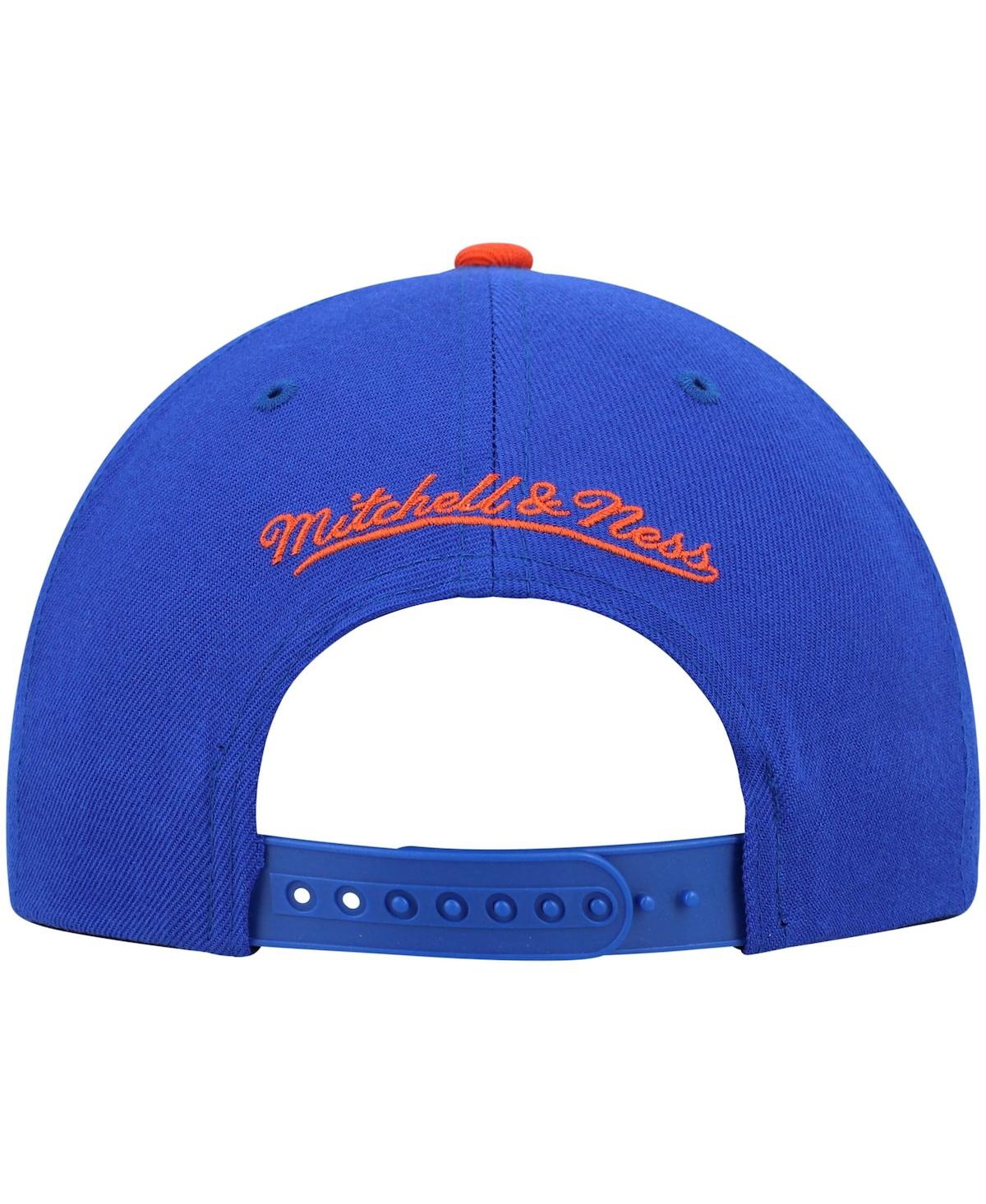 Mitchell & Ness Men's  Blue And Orange New York Knicks Hardwood Classics Team Two-tone 2.0 Snapback H In Blue,orange