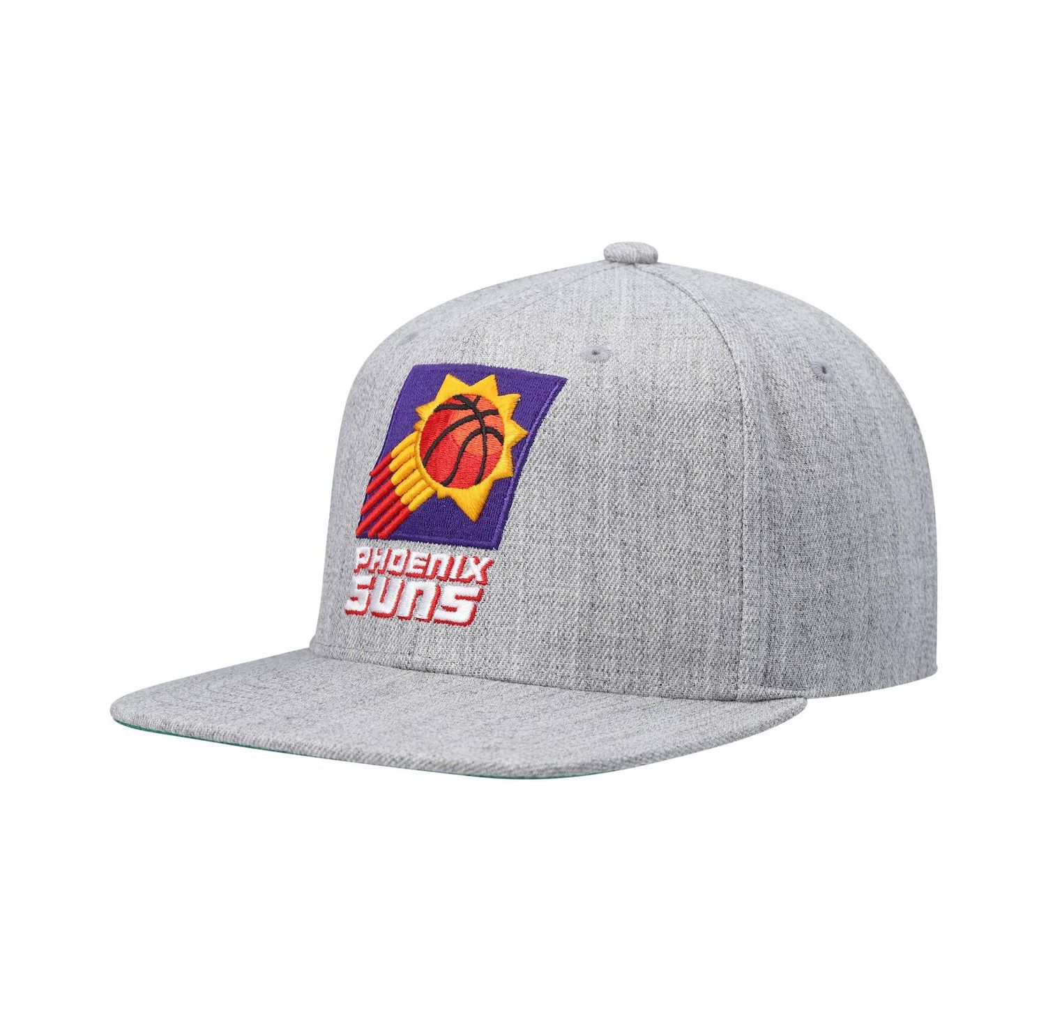 Men's Heathered Gray Phoenix Suns Hardwood Classics Team 2.0 Snapback Hat