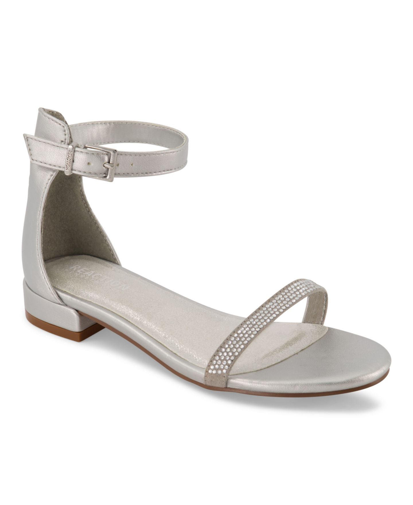 Сандалии Kenneth Cole New York Ankle Strap Sandals для девочек, цвет: Серебряный — фото 1