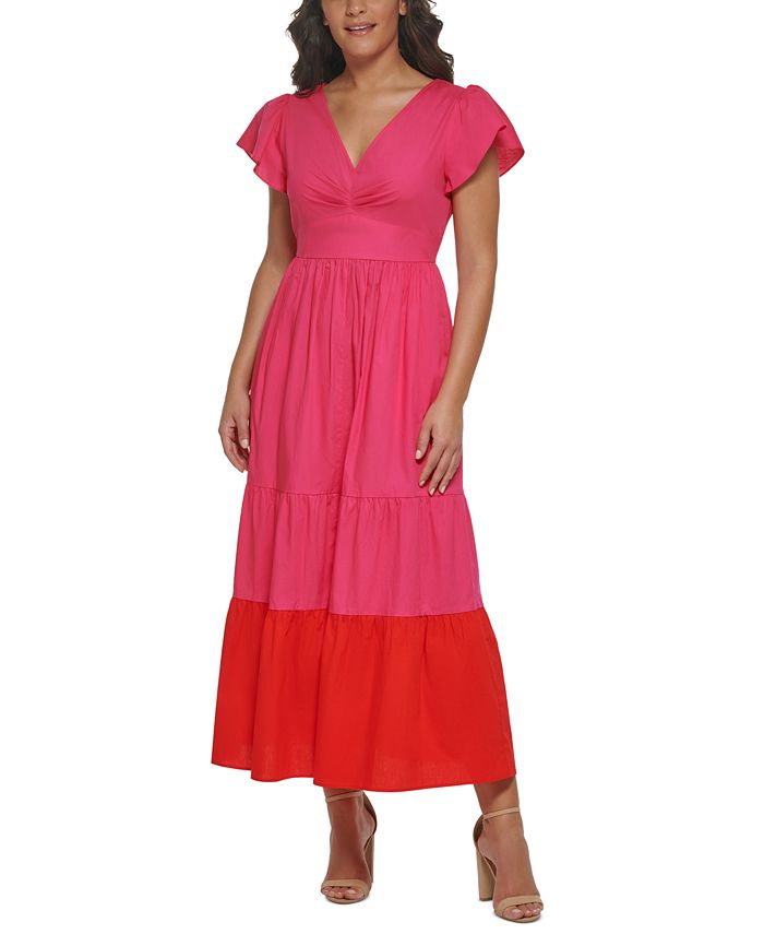 macys color block dress