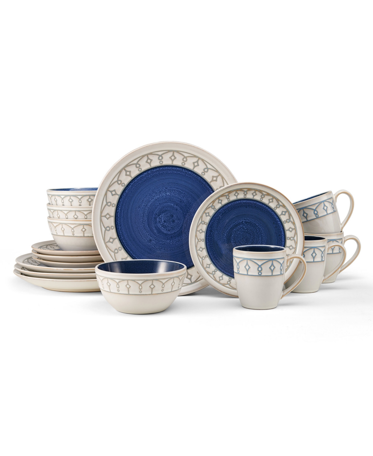 Remi 16 Piece Dinnerware Set - Blue