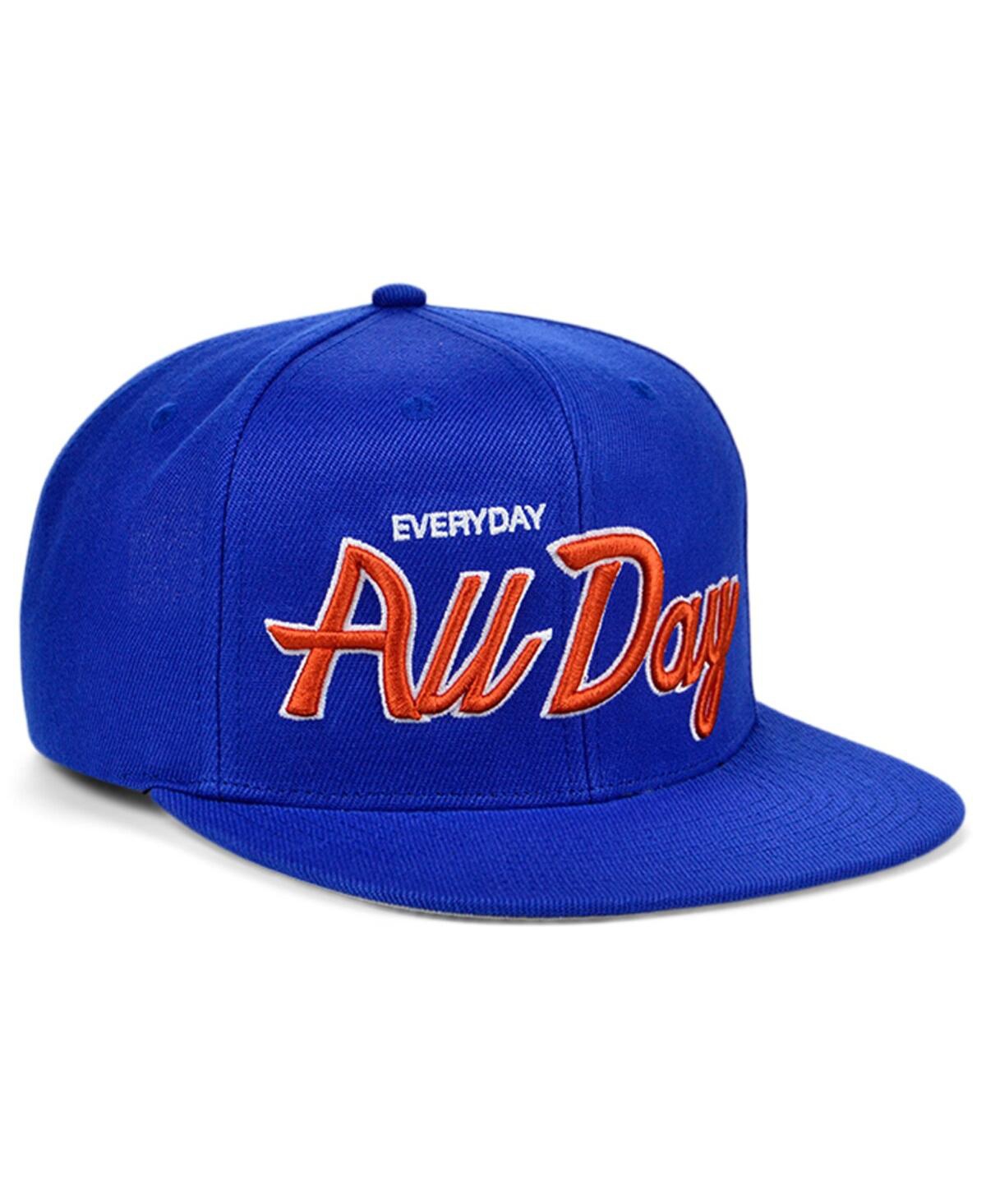 Shop Rings & Crwns Men's  Royal And Orange All Day Everyday Snapback Hat In Royal,orange