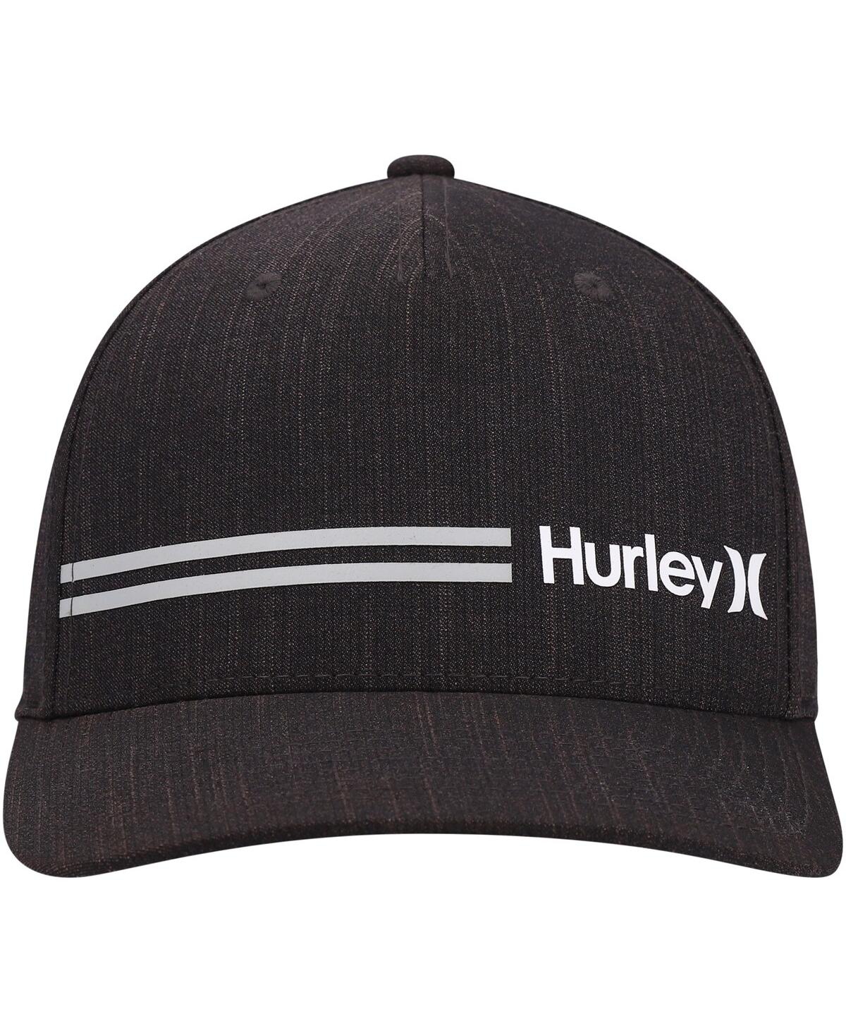 Shop Hurley Men's  Black H20-dri Line Up Flex Hat