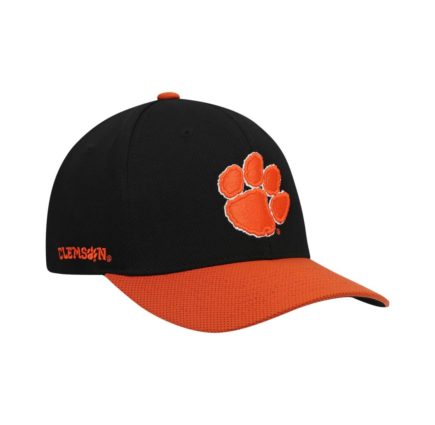 Men's Black, Orange Clemson Tigers Two-Tone Reflex Hybrid Tech Flex Hat