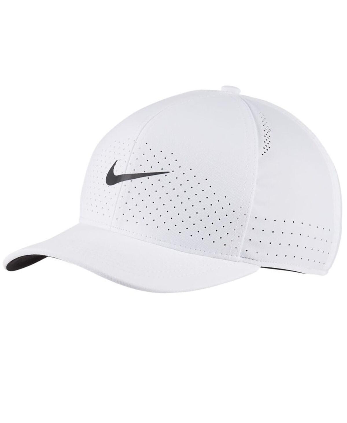 Shop Nike Men's  White Classic99 Swoosh Performance Flex Hat