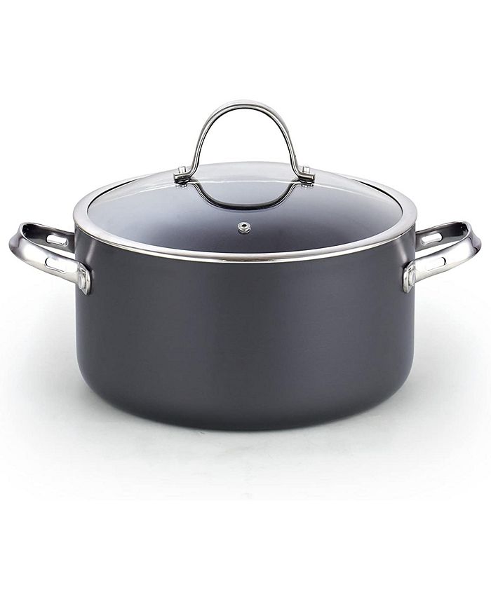 Cooks Standard 8-Quart Hard Anodized Nonstick Stockpot with Cover - Black