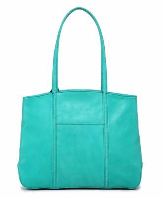 Women's Genuine Leather Dancing Bamboo Tote Bag