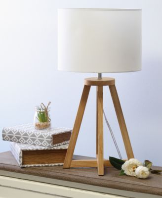 Interlocked Triangular Wood Table Lamp