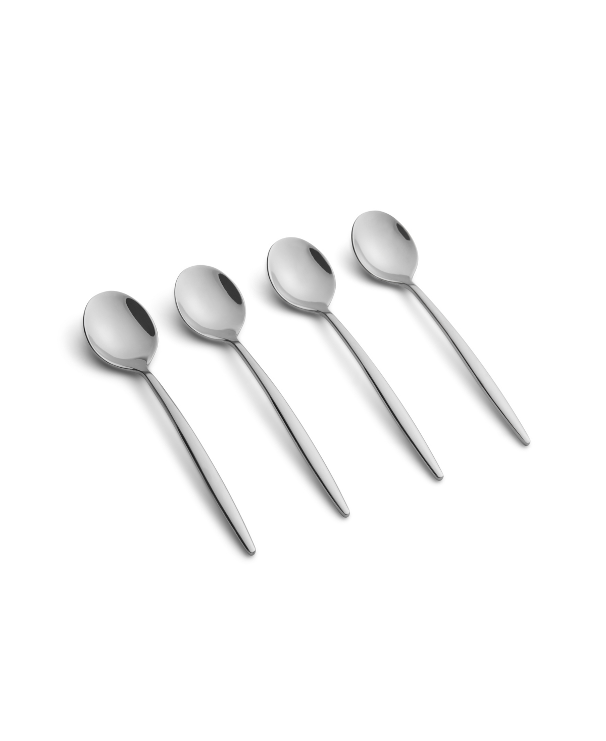 Shop Cambridge Silversmiths Gaze Mirror Demi Spoon Set, 4 Piece In Silver-tone