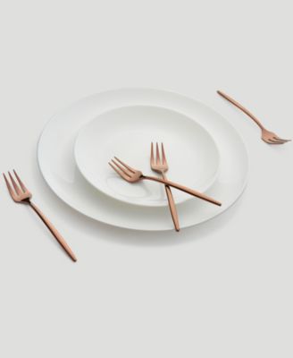 Gaze Copper Mirror Cocktail Forks Set, 4 Piece