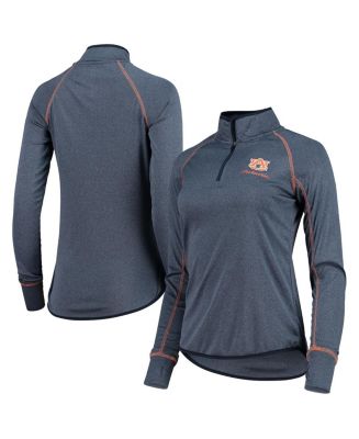 Women's Colosseum Navy Auburn Tigers Stingray Raglan Quarter-Zip Top ...