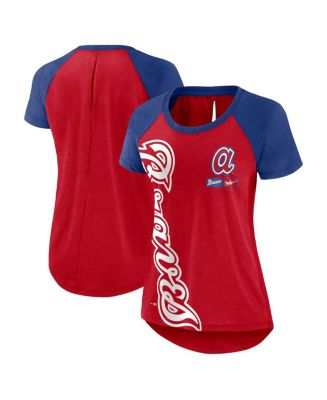 Women's Nike Heathered Red and Heathered Royal Atlanta Braves 1974 ...