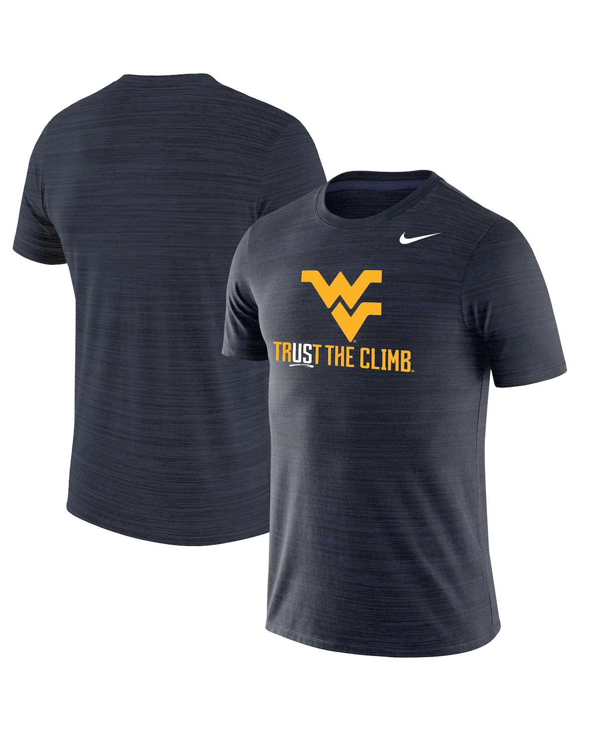 Men's Nike Navy West Virginia Mountaineers Trust the Climb Velocity Legend T-shirt