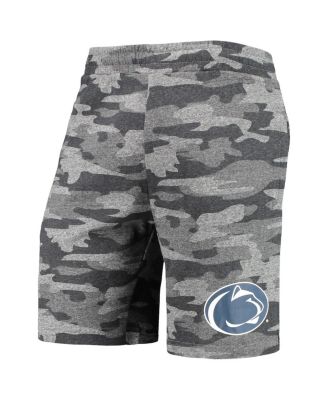 Men's Charcoal, Gray Penn State Nittany Lions Camo Backup Terry Jam Lounge Shorts