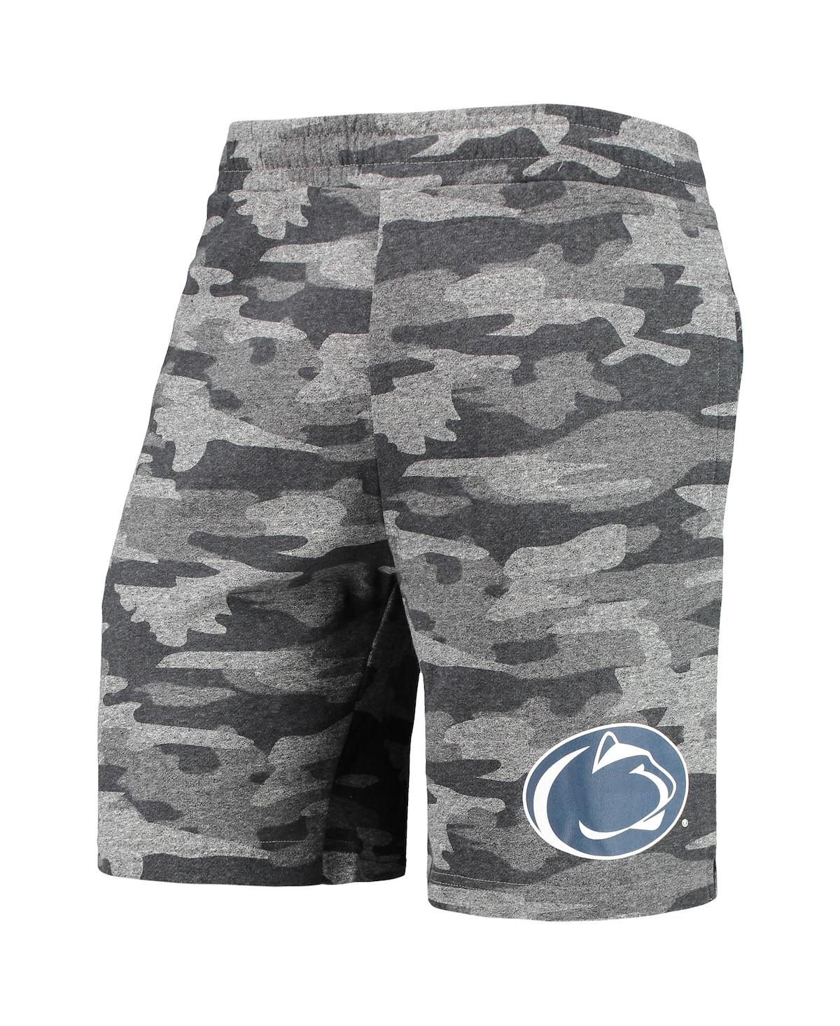Shop Concepts Sport Men's  Charcoal, Gray Penn State Nittany Lions Camo Backup Terry Jam Lounge Shorts In Charcoal,gray