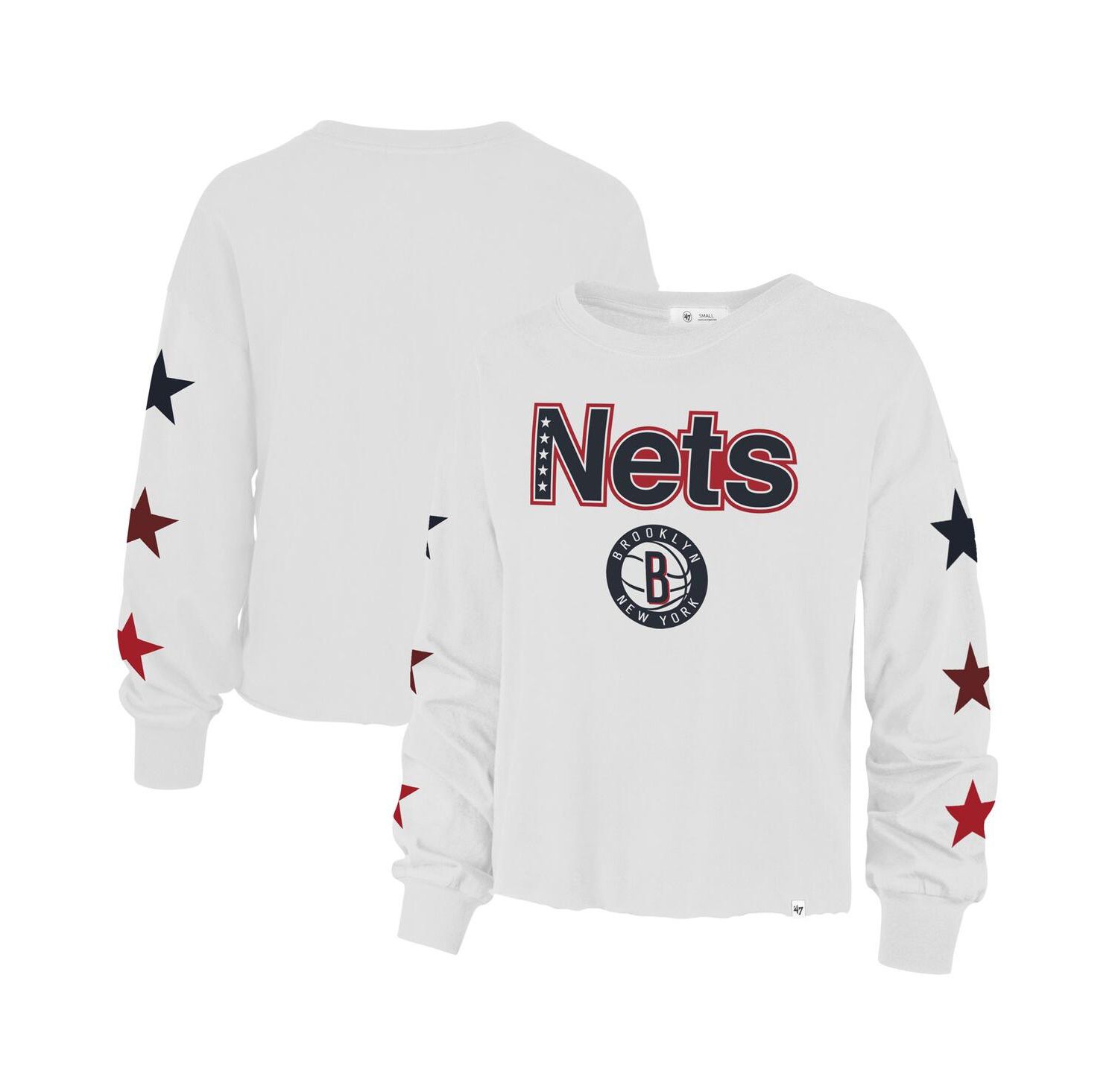Women's '47 White Brooklyn Nets 2021/22 City Edition Call Up Parkway Long Sleeve T-shirt