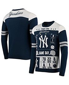 Men's Navy New York Yankees Ticket Light-Up Ugly Sweater