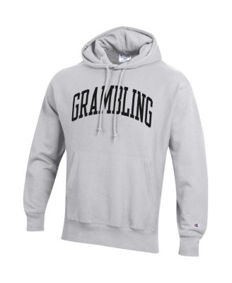 Men's Gray Grambling Tigers Tall Arch Pullover Hoodie