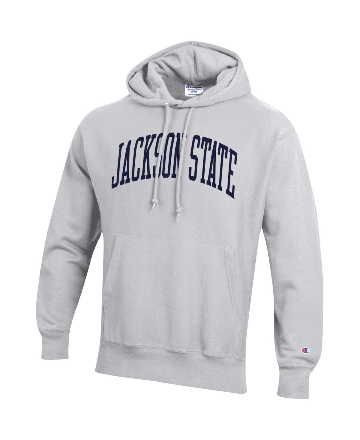 Men's ChampionJackson State Tigers Tall Arch Pullover Hoodie - Gray