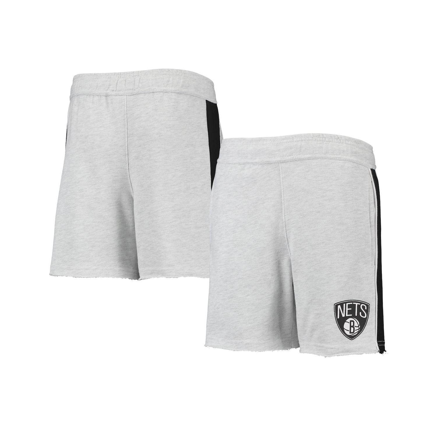 Big Boys Heathered Gray Brooklyn Nets Wingback Shorts